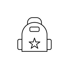 Poster - backpack icon. Element of education for mobile concept and web apps icon. Thin line icon for website design and development, app development. Premium icon