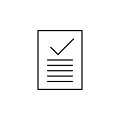 Poster - dictation test icon. Element of education for mobile concept and web apps icon. Thin line icon for website design and development, app development. Premium icon