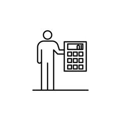 Poster - businessman icon. Element of conceptual figures icon for mobile concept and web apps. Thin line businessman icon can be used for web and mobile