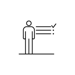Poster - businessman icon. Element of conceptual figures icon for mobile concept and web apps. Thin line businessman icon can be used for web and mobile