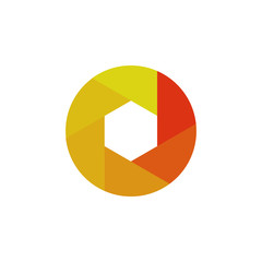 Aufkleber - aperture illustration. element of optometry icon for mobile concept and web apps. colored aperture i