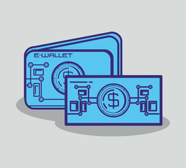 Sticker - financial technology set icons