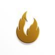 © Keviz - Gold fire flame with negative space. 3D render illustration