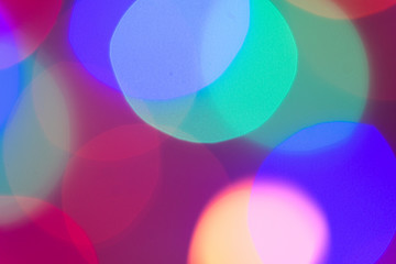 Poster - Colorful abstract bokeh light texture pattern background at night.