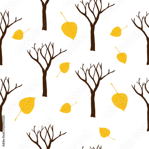jesieni-drzewna-bezszwowa-deseniowa-wektorowa-ilustracja-na-bialym-tle