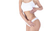 © Stavros - Body Care. Beautiful Woman In Shape With Fit Slim Body, Healthy Smooth Soft Skin In White Bikini Panties