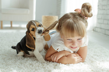 Child with dog 