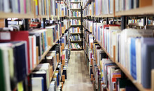 Library Full Shelves Of Books Literature