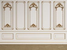 Classic Interior Wall With Mouldings