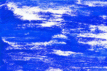Blue White Painted Background With Brushstrokes. Acrylic Background