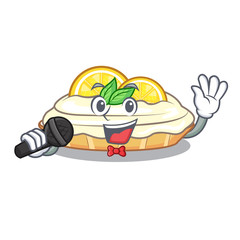 Sticker - Singing cartoon piece of yummy lemon meringue pie