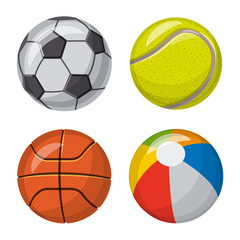 Isolated object of sport and ball sign. Collection of sport and athletic stock symbol for web.