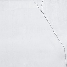 Part Of Cracked Dirty White Wall Background.