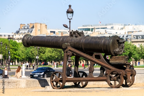 Fotografie, Obraz Prussian Cannon founded by Johann Jacobi in 1700 at Les Invalides in Paris, Fran