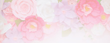 Light Pink Flowers In Soft Color For Landing Page Background
