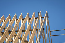 Roof Trusses On A New Building