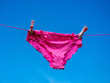 Pink pants, knickers on washing line