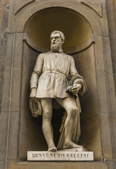 Wall Mural - Benvenuto Cellini monument in Florence, Italy