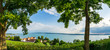 Germany, XXL panorama of lake constance nature landscape