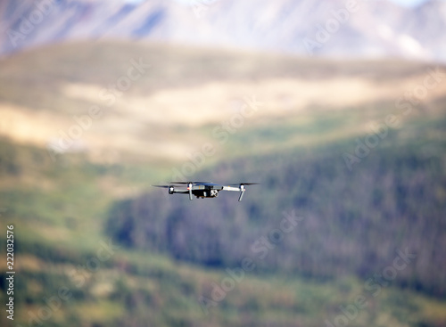 Fotografie, Obraz Flying drone in Rocky Mountains, Colorado