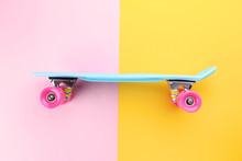 Skateboard On Colorful Background