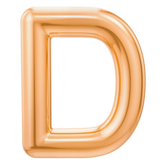 Poster - golden letter d, 3d rendering