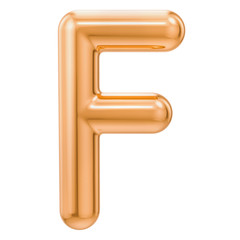 Poster - golden letter f, 3d rendering