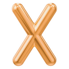 Poster - golden letter x, 3d rendering
