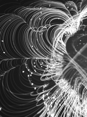 Poster - Magic wavy rings with on a dark background. 3d rendering