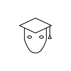 Poster - student icon. Element of education for mobile concept and web apps icon. Thin line icon for website design and development, app development. Premium icon