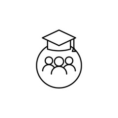Poster - the students icon. Element of education for mobile concept and web apps icon. Thin line icon for website design and development, app development. Premium icon