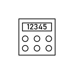 Poster - calculator icon. Element of education for mobile concept and web apps icon. Thin line icon for website design and development, app development. Premium icon