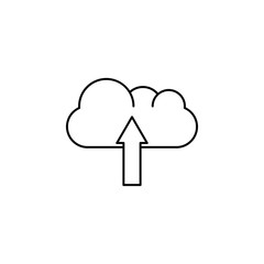 Poster - cloud storage icon. Element of education for mobile concept and web apps icon. Thin line icon for website design and development, app development. Premium icon