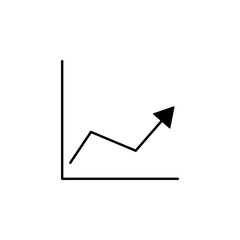 Poster - arrow plan icon. Element of finance for mobile concept and web apps icon. Thin line icon for website design and development, app development. Premium icon