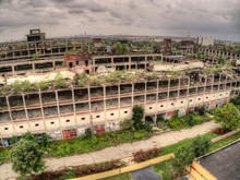 Aerial View Of The Famous Abandoned Packard Plant In Detroit