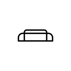 Poster - sofa icon. Element of furniture from above icon for mobile concept and web apps. Thin line sofa icon can be used for web and mobile