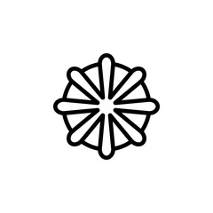 Poster - plant icon. Element of furniture from above icon for mobile concept and web apps. Thin line plant icon can be used for web and mobile