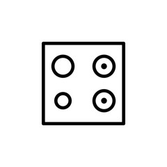 Poster - plate icon. Element of furniture from above icon for mobile concept and web apps. Thin line plate icon can be used for web and mobile