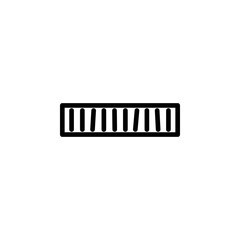Poster - bookshelf icon. Element of furniture from above icon for mobile concept and web apps. Thin line bookshelf icon can be used for web and mobile