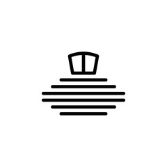 Poster - table icon. Element of furniture from above icon for mobile concept and web apps. Thin line table icon can be used for web and mobile