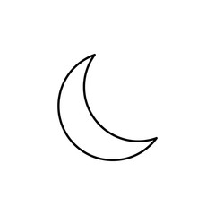 Poster - crescent icon. element of halloween for mobile concept and web apps icon. thin line icon for website