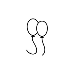 Poster - balloons icon. Element of Halloween for mobile concept and web apps icon. Thin line icon for website design and development, app development. Premium icon