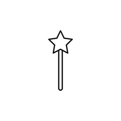 Poster - Magic wand icon. Element of Halloween for mobile concept and web apps icon. Thin line icon for website design and development, app development. Premium icon