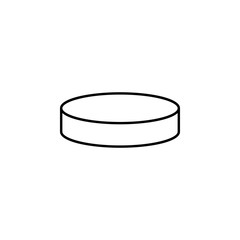 Poster - washer icon. Element of hockey icon for mobile concept and web apps. Thin line washer icon can be used for web and mobile