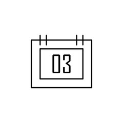 Poster - the calendar icon. Element of hockey icon for mobile concept and web apps. Thin line the calendar icon can be used for web and mobile