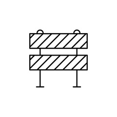 Poster - under construction. Element of construction icon for mobile concept and web apps. Thin line under construction can be used for web and mobile