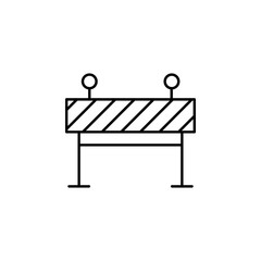 Poster - under construction. Element of construction icon for mobile concept and web apps. Thin line under construction can be used for web and mobile