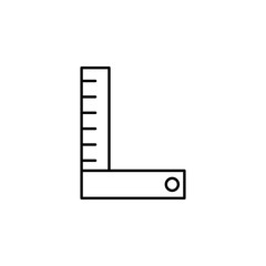 Poster - ruler. Element of construction icon for mobile concept and web apps. Thin line ruler can be used for web and mobile