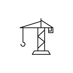 Aufkleber - crane. Element of construction icon for mobile concept and web apps. Thin line crane can be used for web and mobile