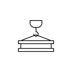 Aufkleber - crane. Element of construction icon for mobile concept and web apps. Thin line crane can be used for web and mobile